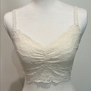PINK Victoria's Secret Lace Bralette in Cream